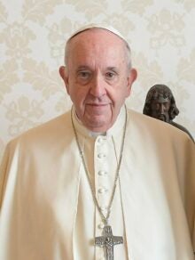 A portrait of Pope Francis